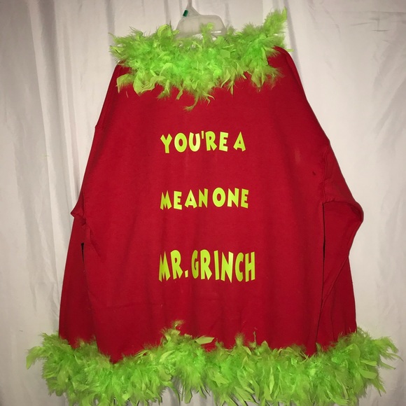 Grinch Santa sweatshirt - Picture 3 of 6